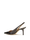 asymmetric slingback décolleté