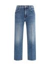 mid rise rambler zip ankle fray jeans