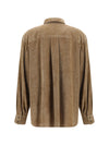 snap-button shirt in cashmere blend
