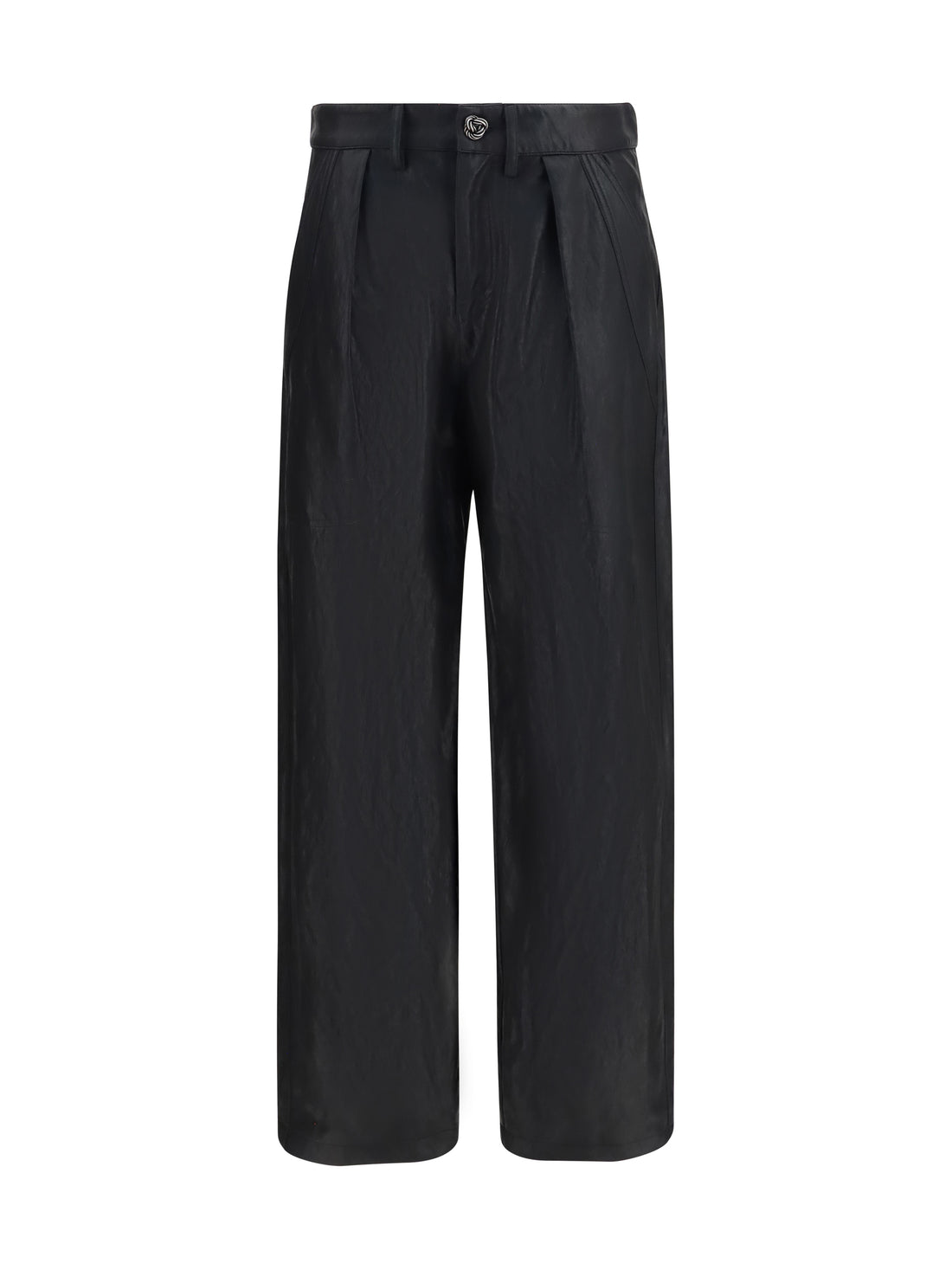 KRISTINA TI 40 straight-leg faux leather pants with vintage effect