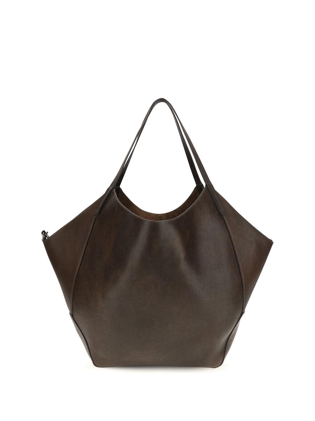 BRUNELLO CUCINELLI OS leather shopping bag with monili detail
