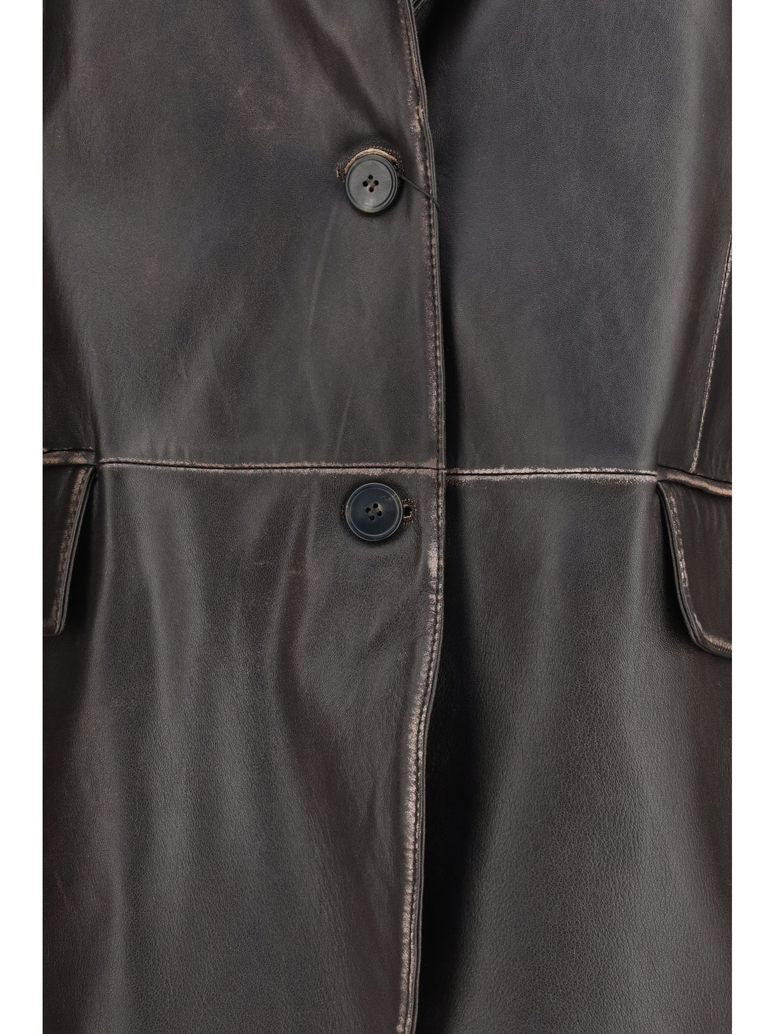 MAX MARA WEEKEND L pila single-breasted leather jacket