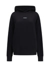 cotton hooded sweatshirt with logo patch