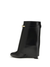 GIVENCHY 36 leather shark ankle boots
