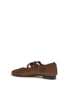 woven leathe mary jane ballerinas