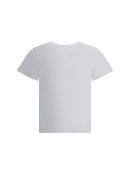 MONCLER XS logo crop t-shirt