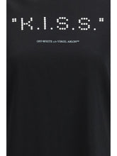 OFF-WHITE L kiss quote t-shirt 