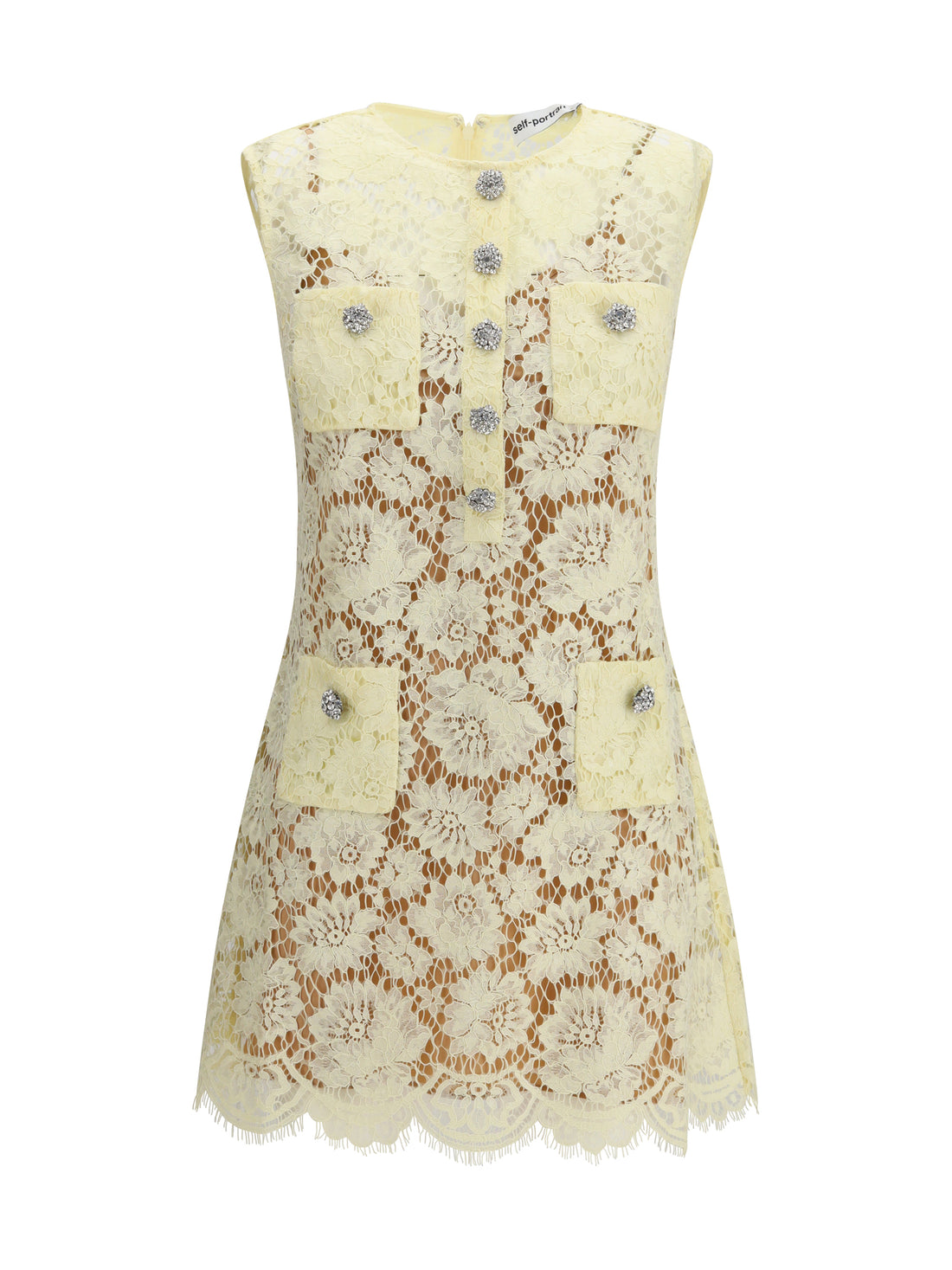 SELF-PORTRAIT 6 fine lace mini dress