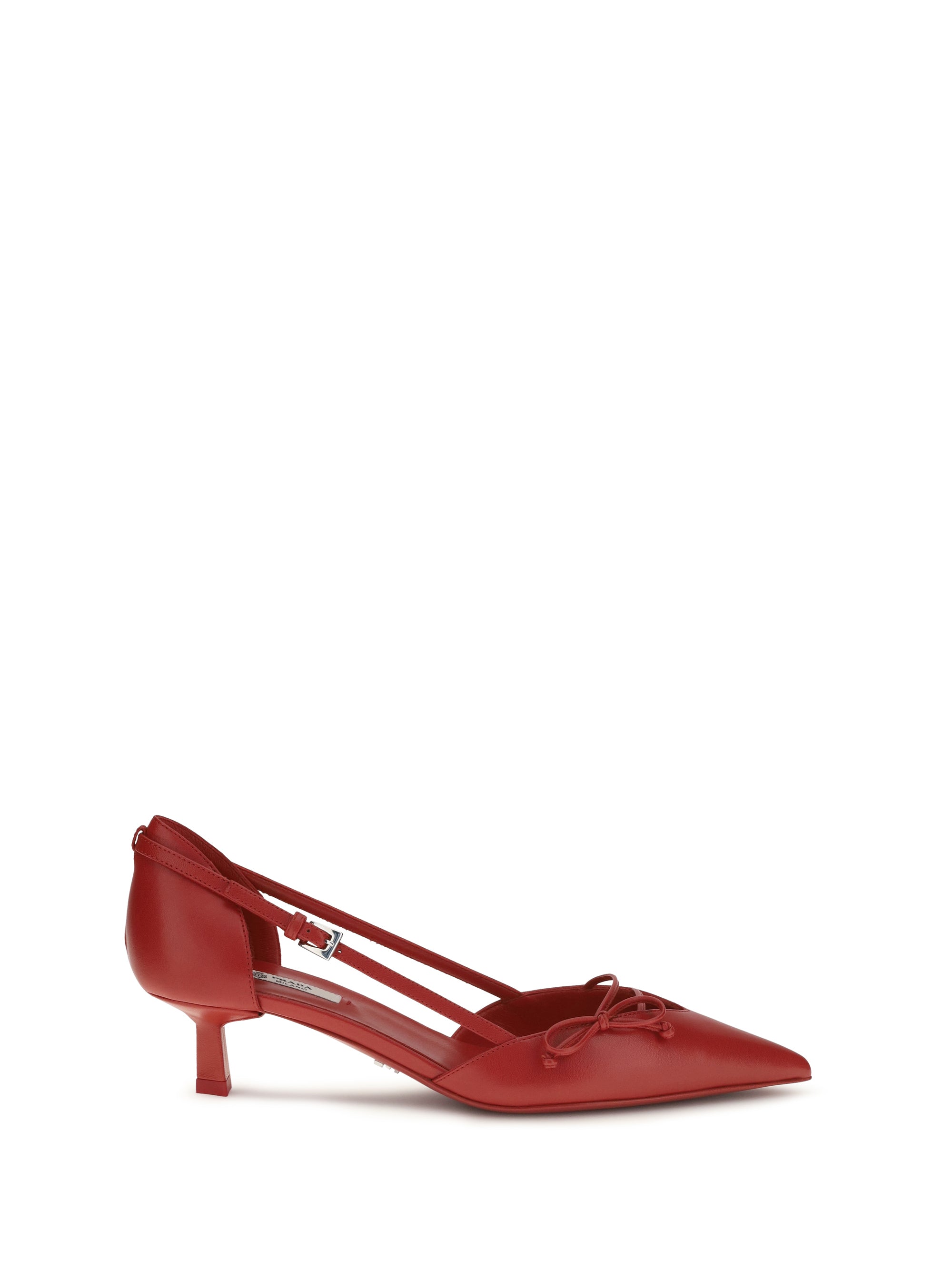 side-cut leather pumps