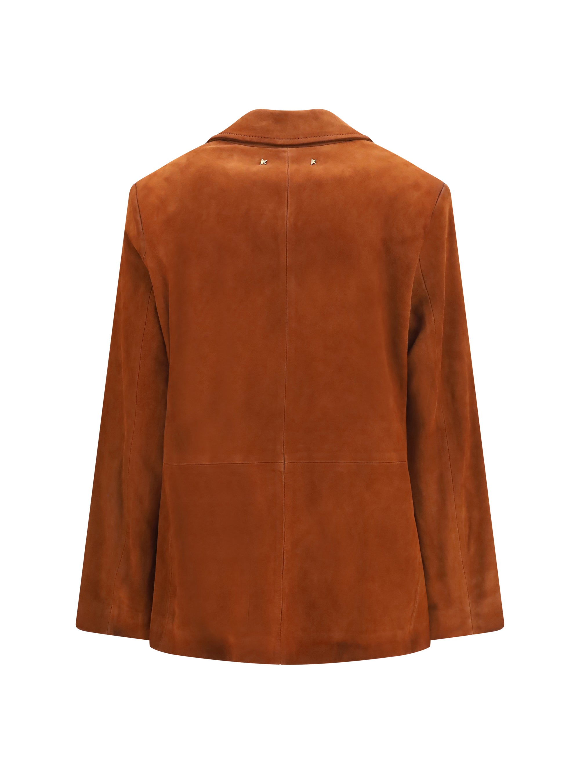 single-breasted leather jacket