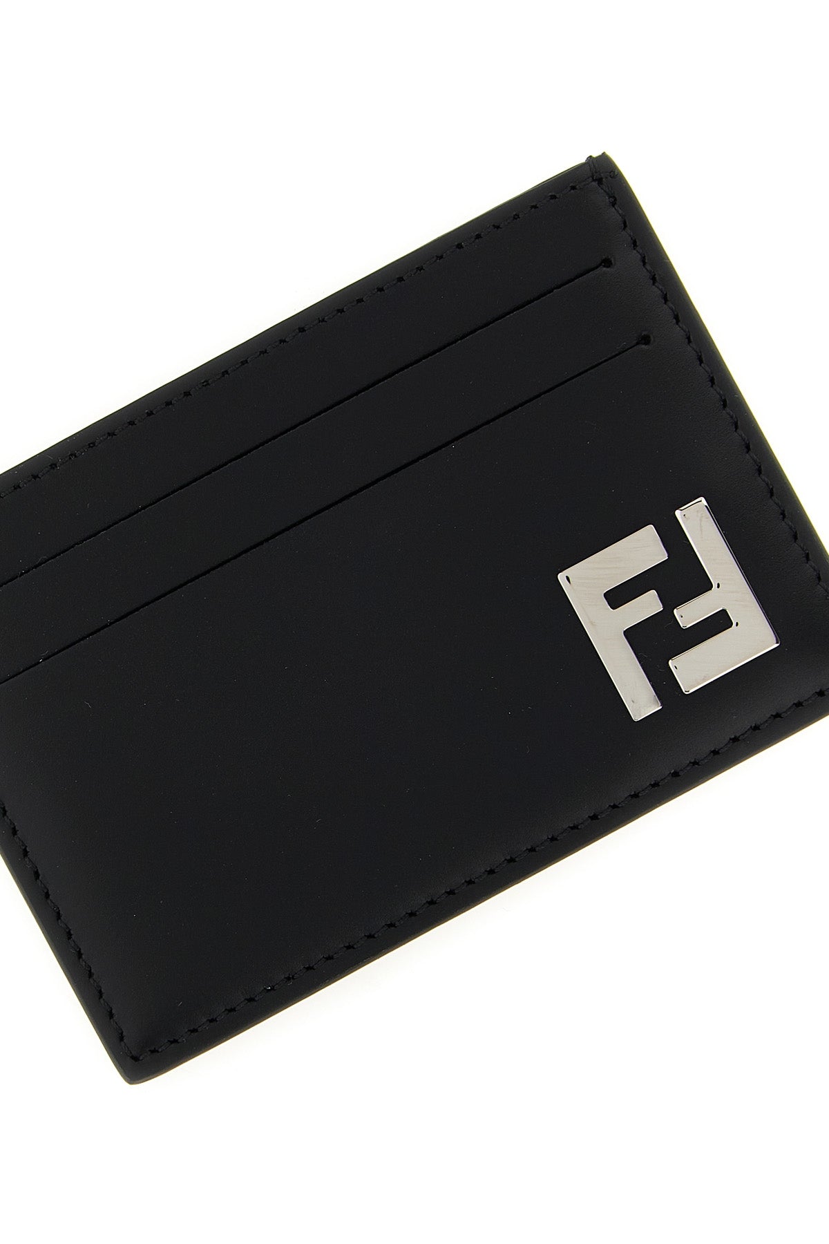 slim squared ff leather card holder