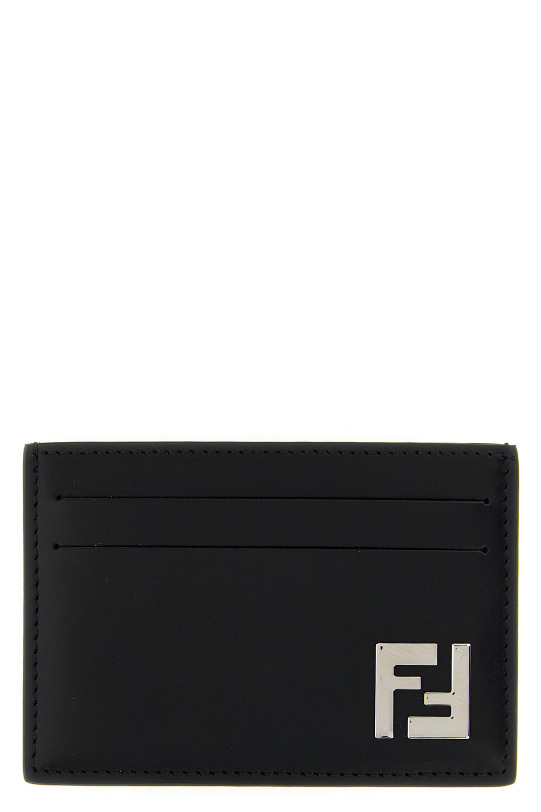 FENDI OS slim squared ff leather card holder