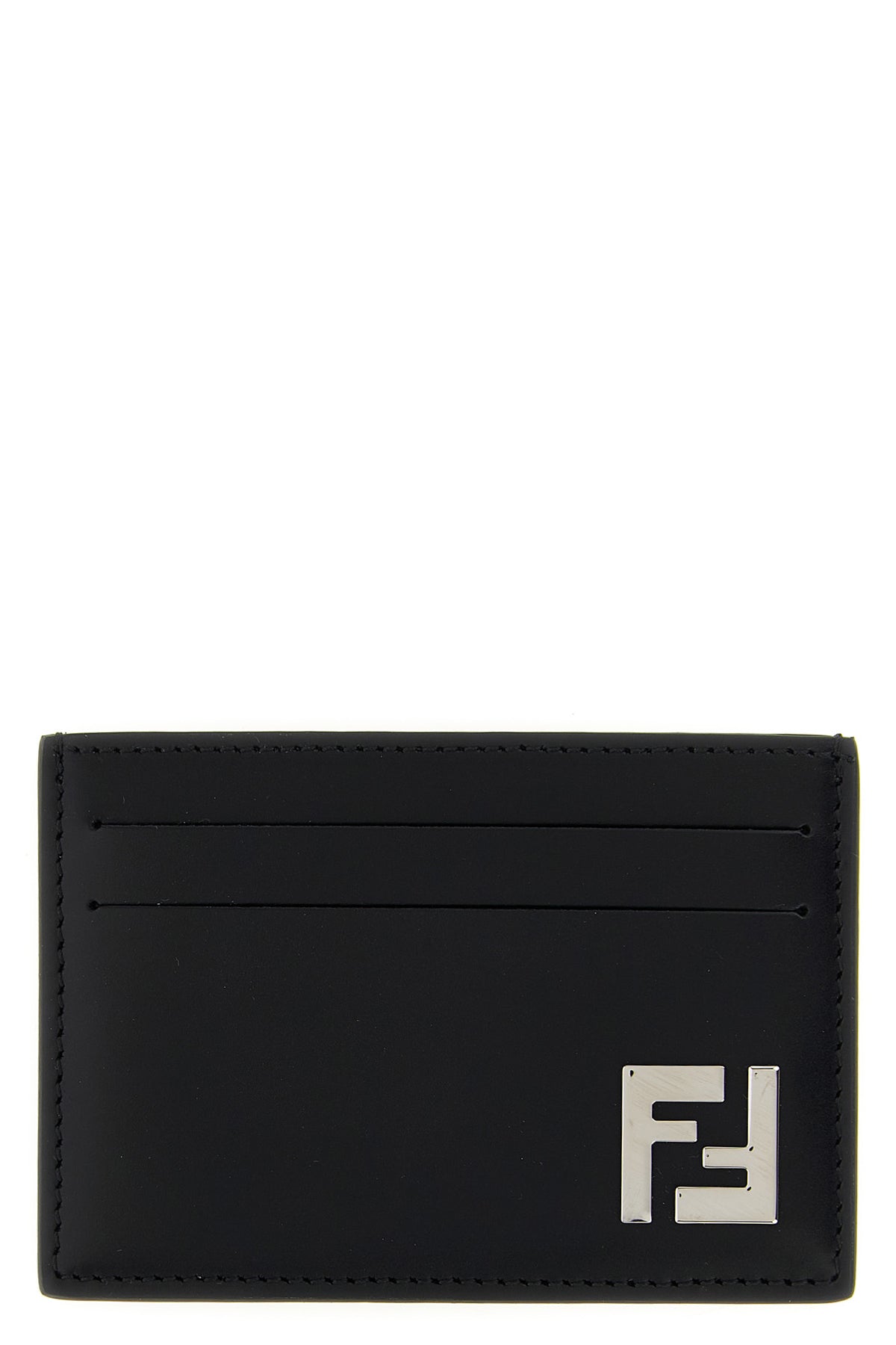 slim squared ff leather card holder