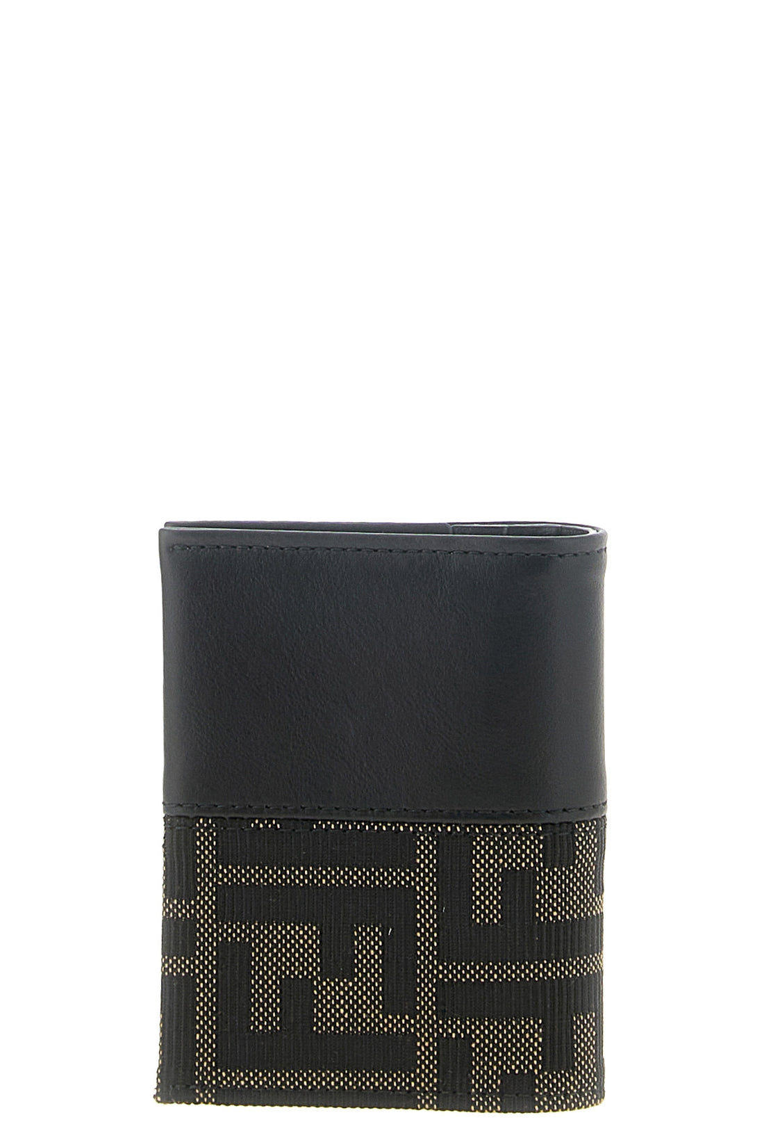 FENDI OS the fendi card holder in ff zucca jacquard fabric and smooth calf leather