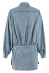 utility cotton denim mini dress