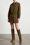 mini utility dress in cotton poplin