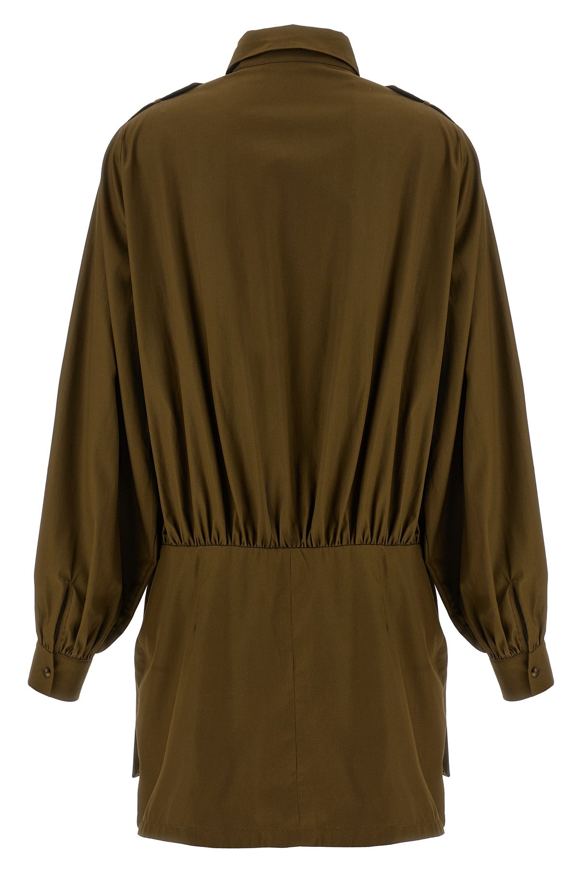 mini utility dress in cotton poplin