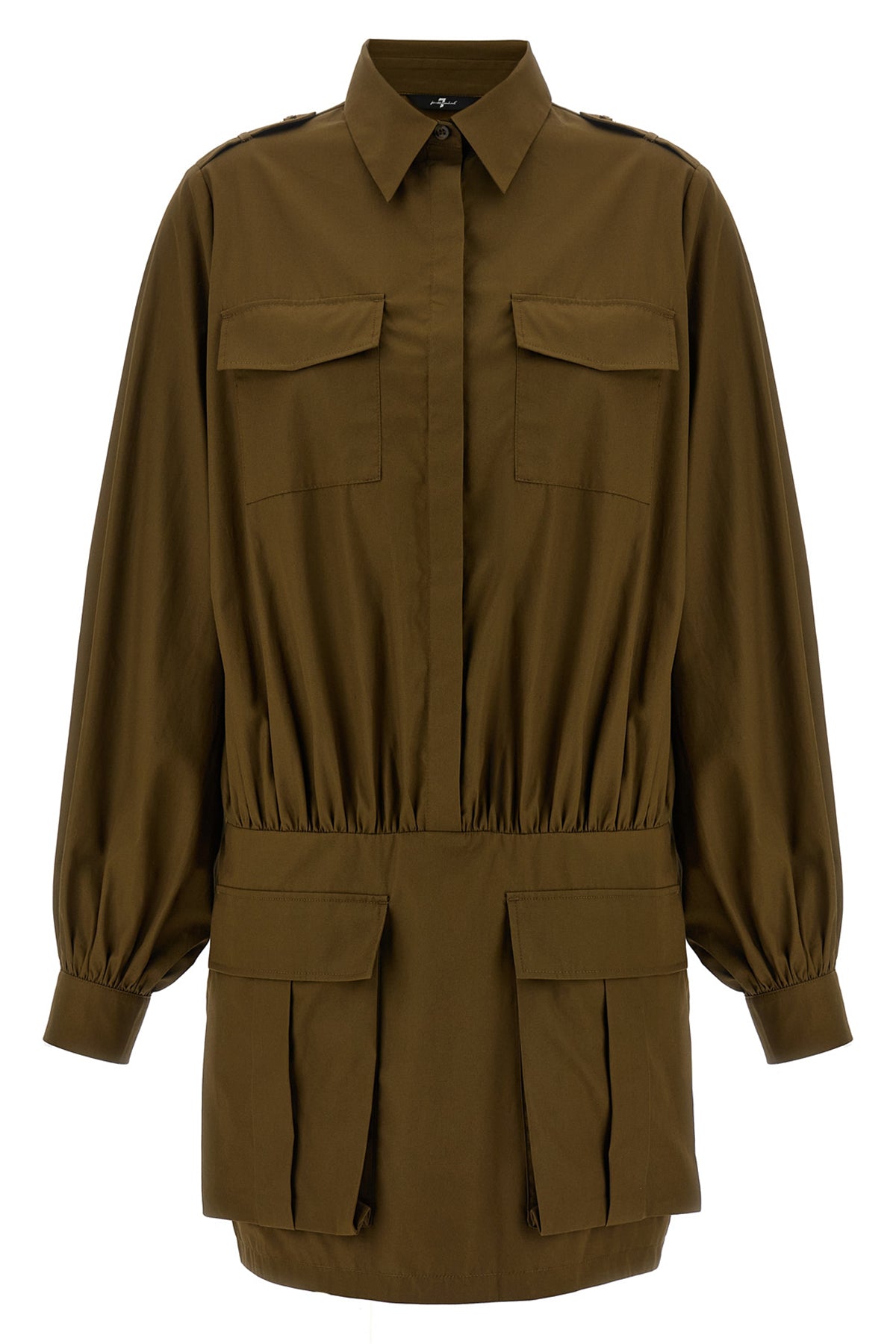 mini utility dress in cotton poplin