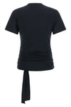 the 7 for all mankind fitted twist t-shirt in a deep dark blue nuance redefine