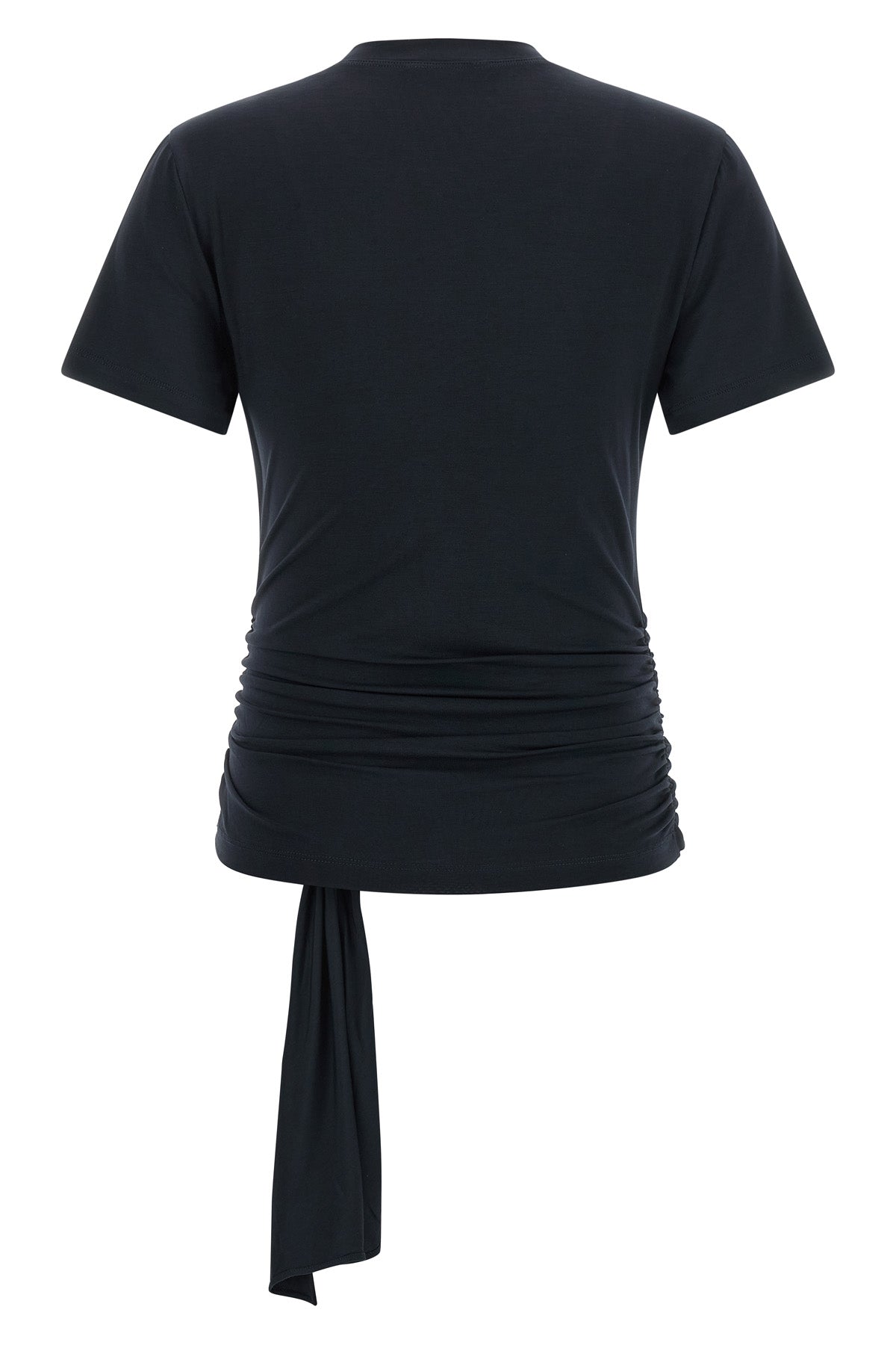 the 7 for all mankind fitted twist t-shirt in a deep dark blue nuance redefine