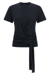 the 7 for all mankind fitted twist t-shirt in a deep dark blue nuance redefine