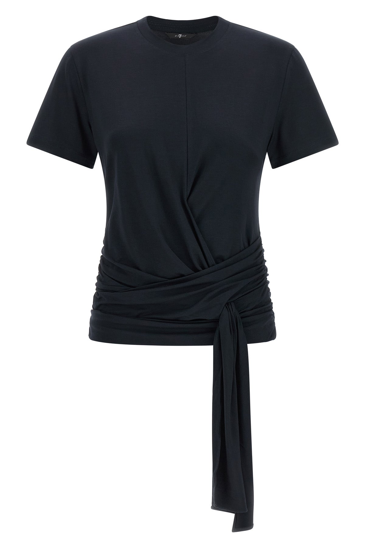 the 7 for all mankind fitted twist t-shirt in a deep dark blue nuance redefine