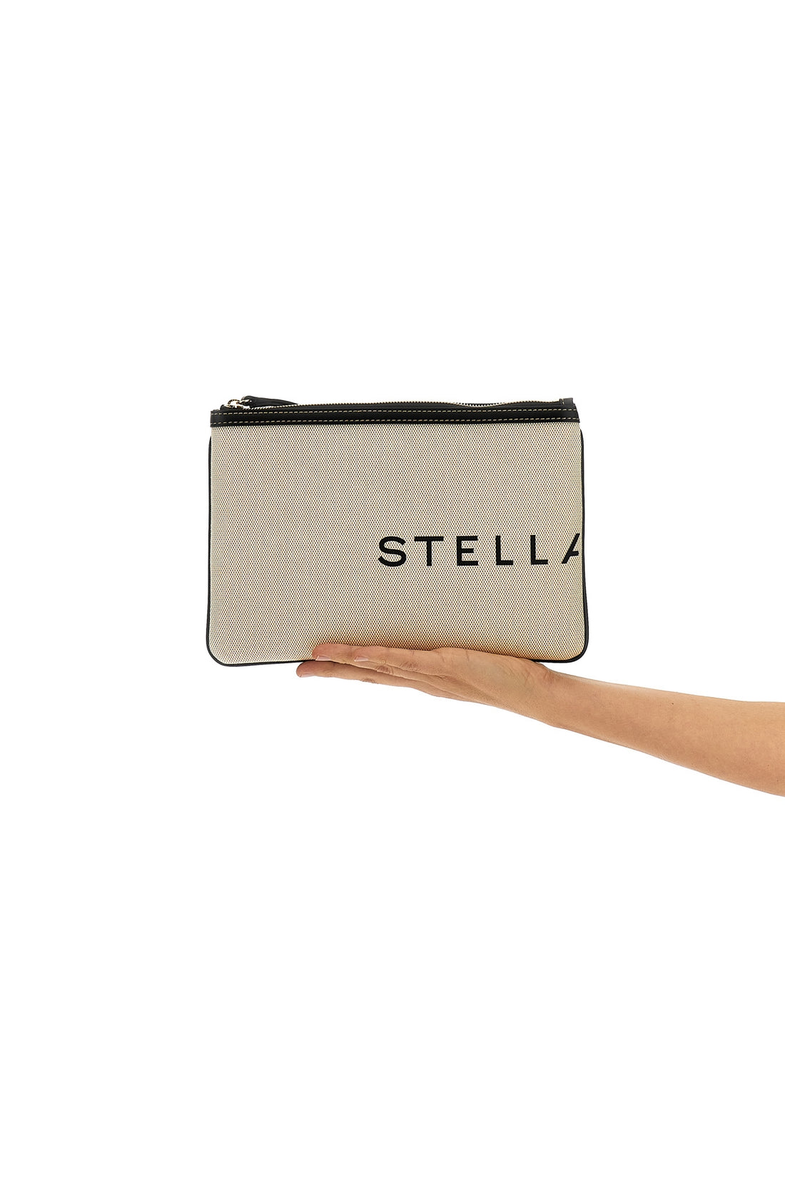 STELLA MCCARTNEY OS smc canvas clutch bag