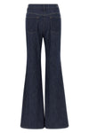 retro flare stretch cotton denim jeans