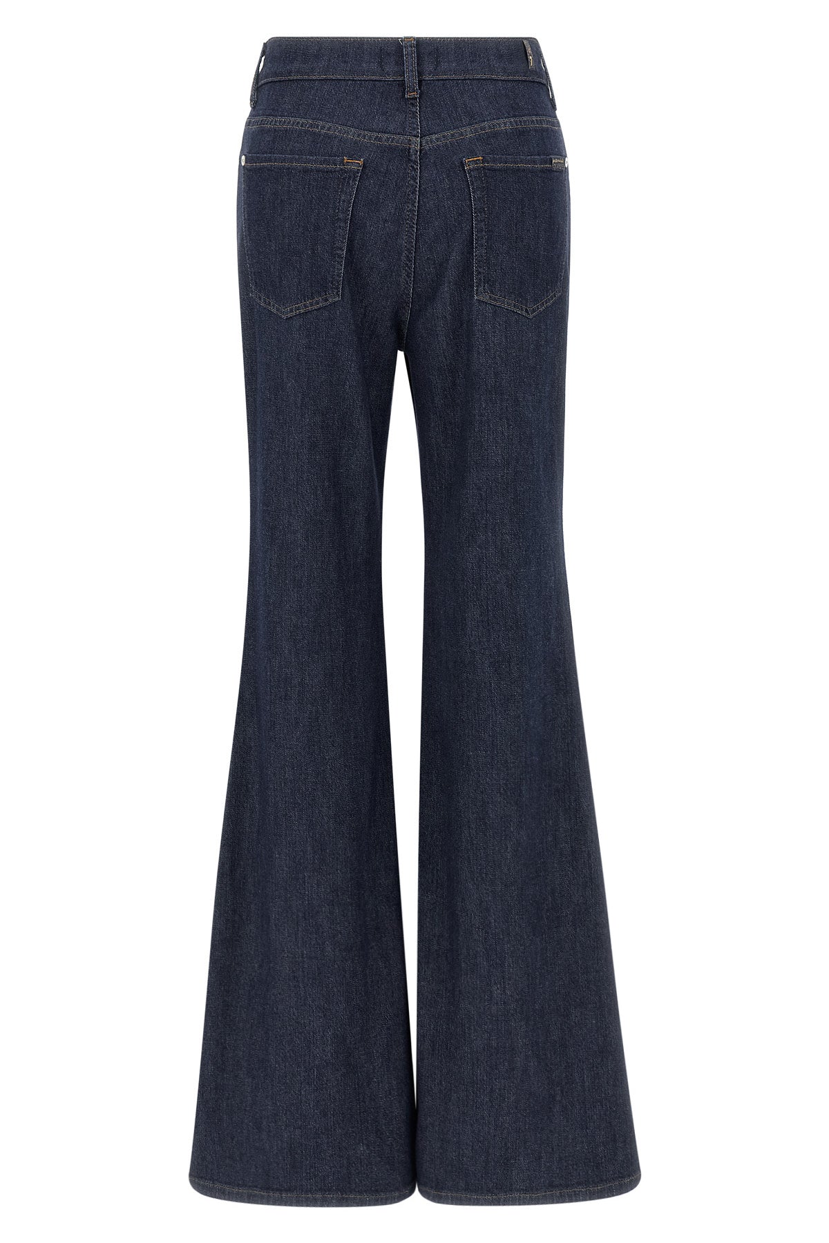 retro flare stretch cotton denim jeans
