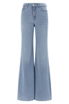 retro flare hana stretch cotton denim jeans