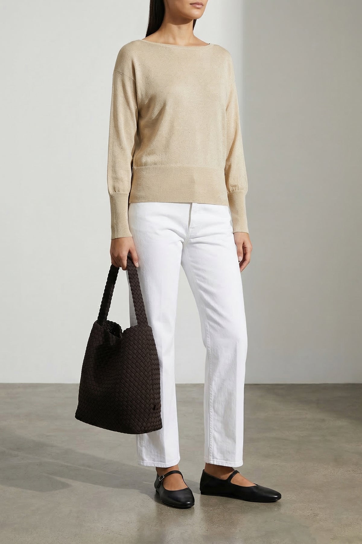 stovepipe denim jeans in garment-dyed stretch cotton