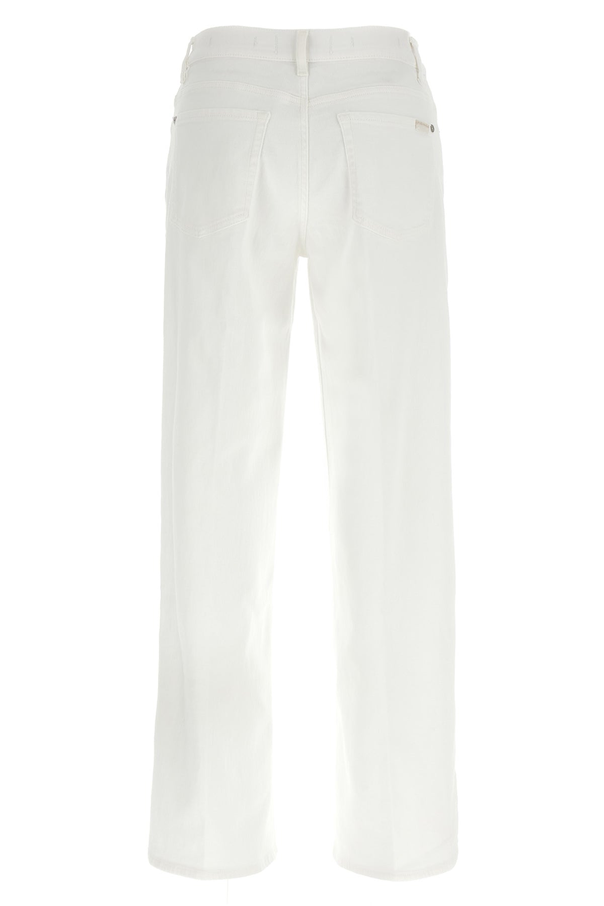 stovepipe denim jeans in garment-dyed stretch cotton