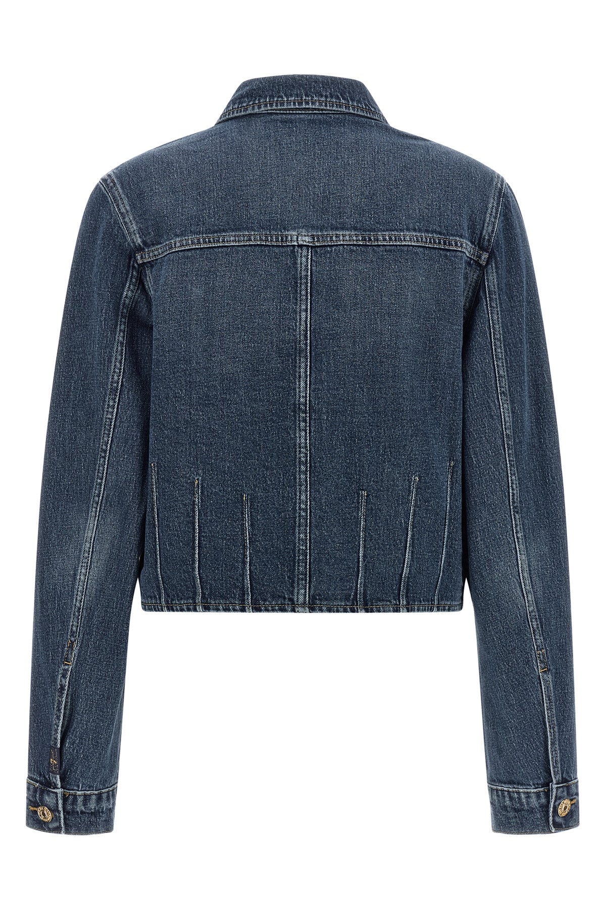 the 7 for all mankind darted shrunken denim jacket redefines the codes of casu