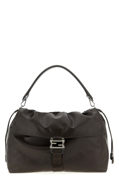 fendi flux maxi messanger smooth calf leather handbag