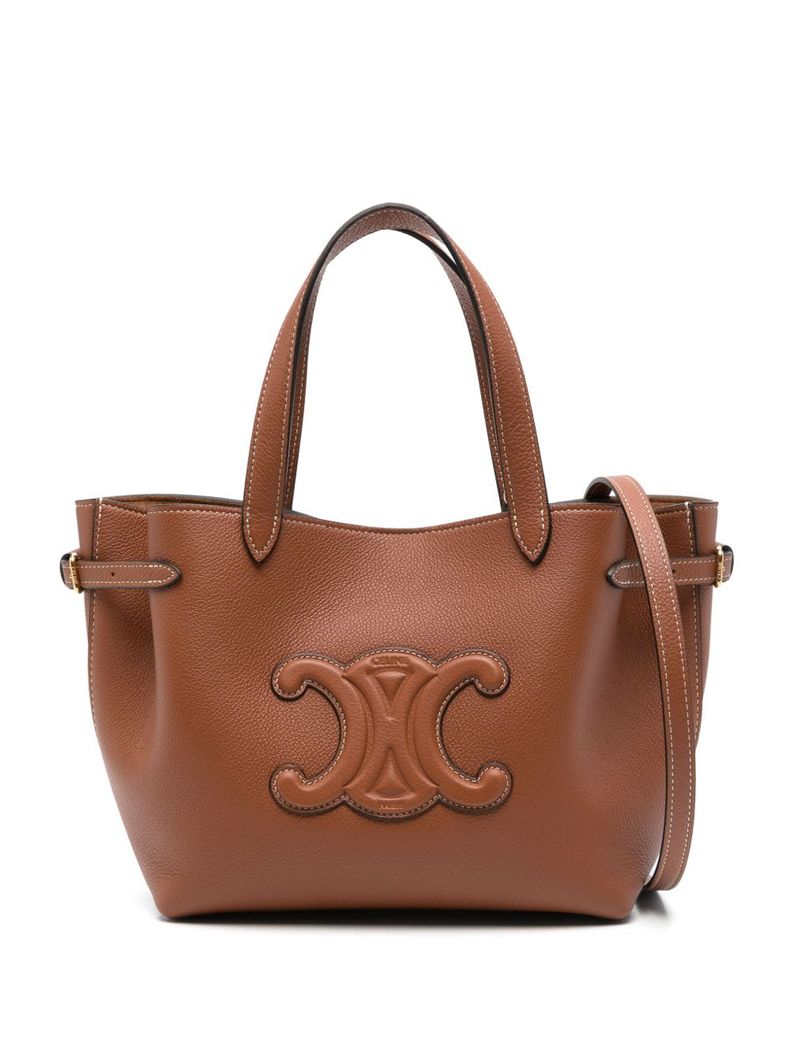 celine-mini-cabas-anais-triomphe-brown-leather-tote