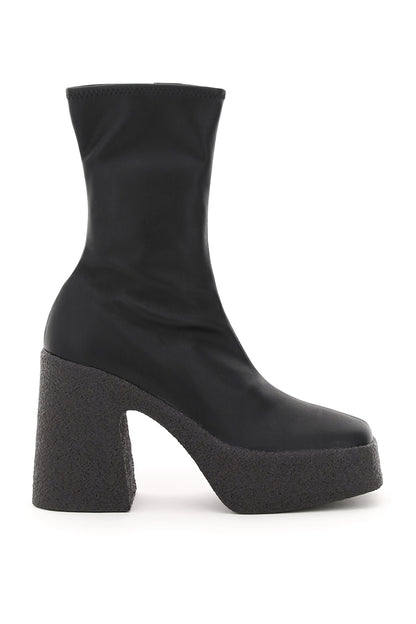 thick heel stretch boots