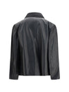 scarf leather jacket