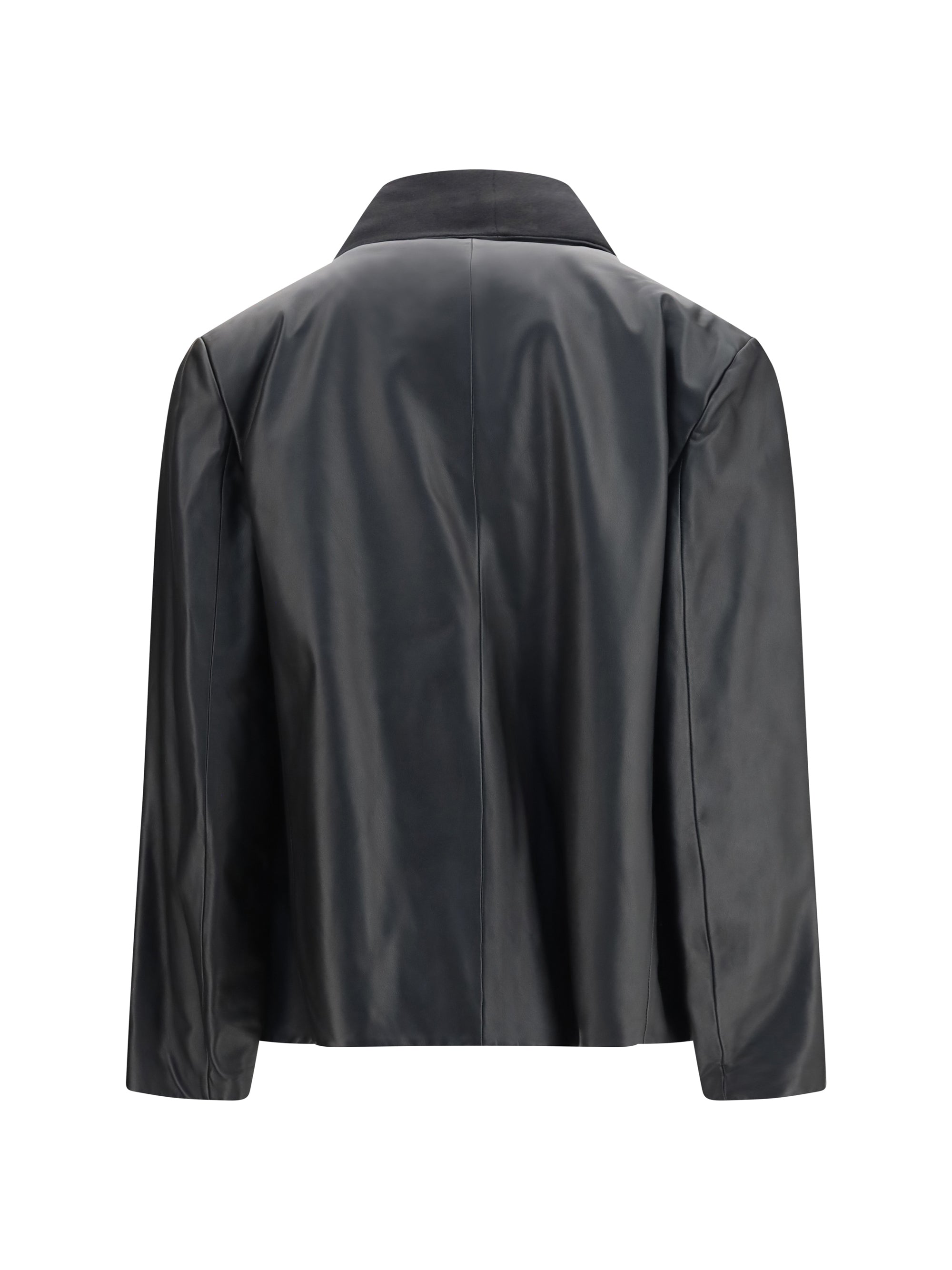 scarf leather jacket