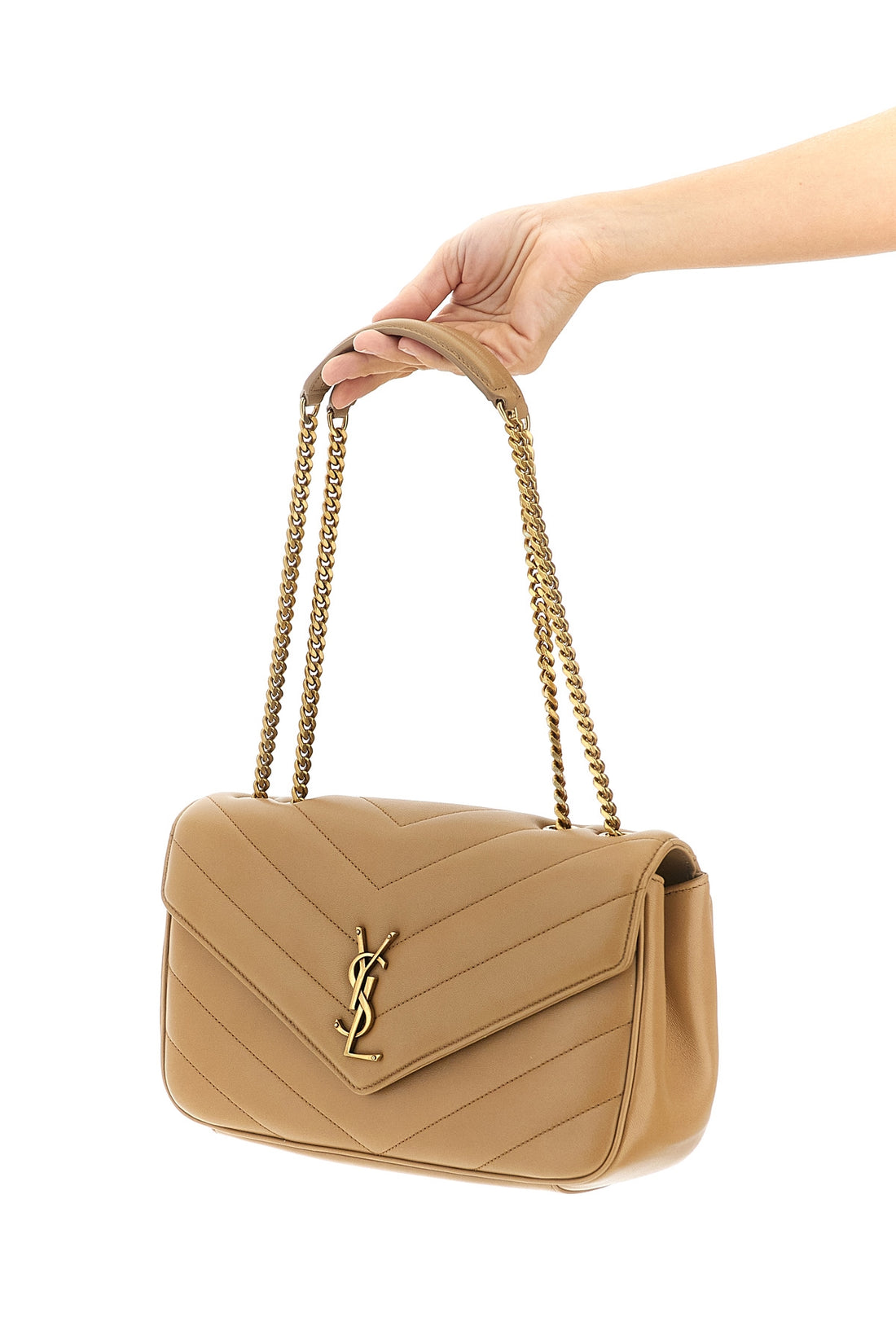 SAINT LAURENT OS loulou medium shoulder bag in lambskin
