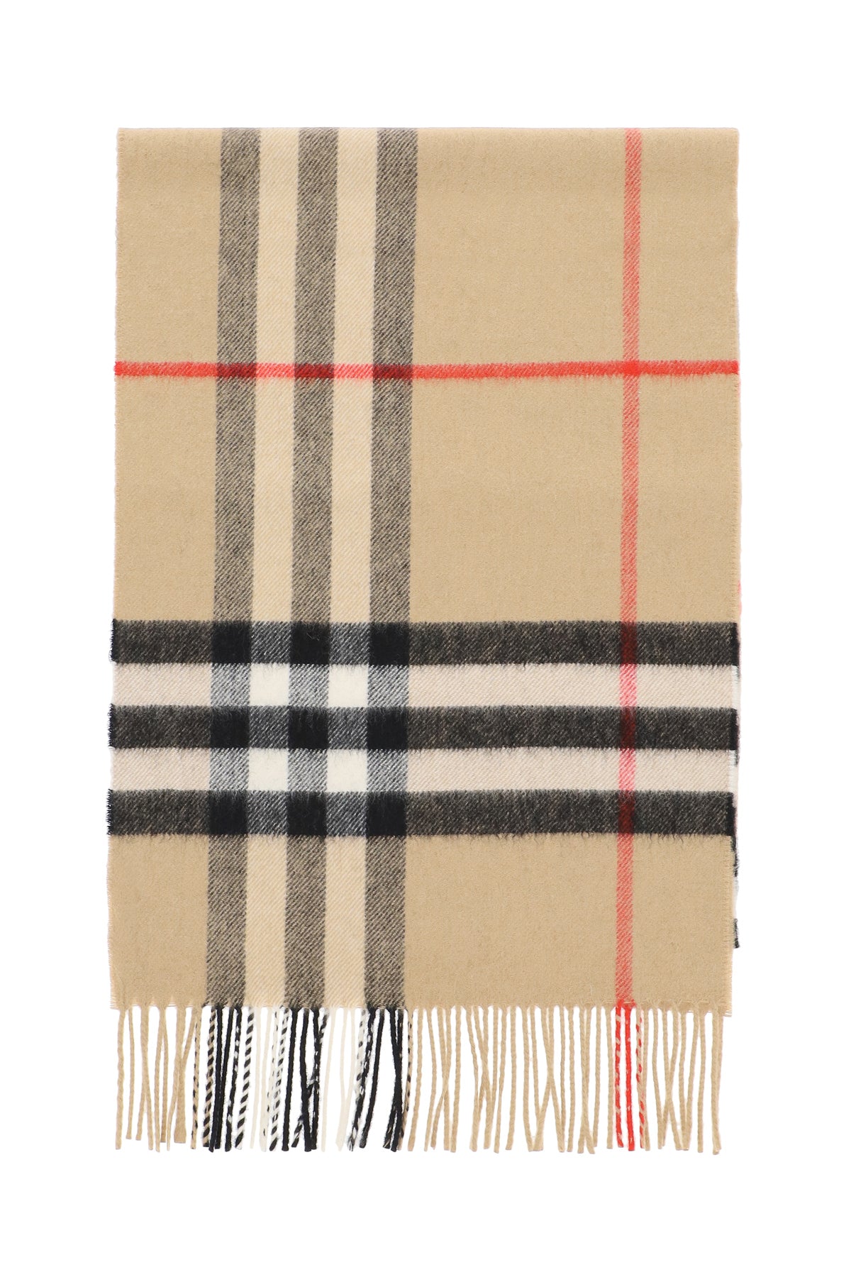 cashmere giant check scarf