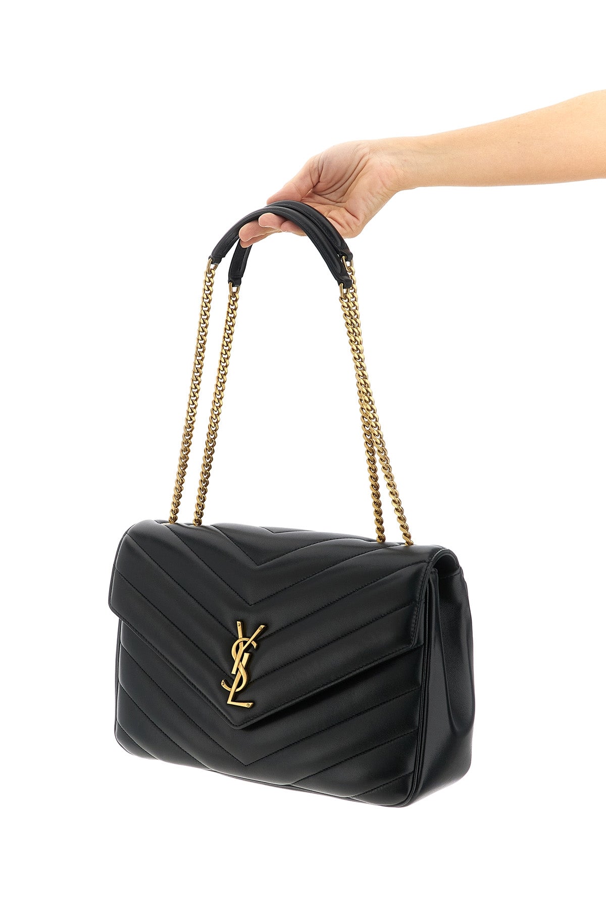 large loulou lambskin shoulder bag