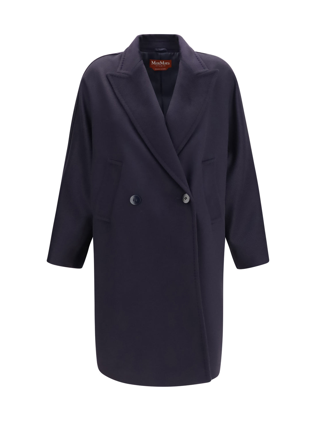 MAX MARA STUDIO 38 double breasted wool drap coat
