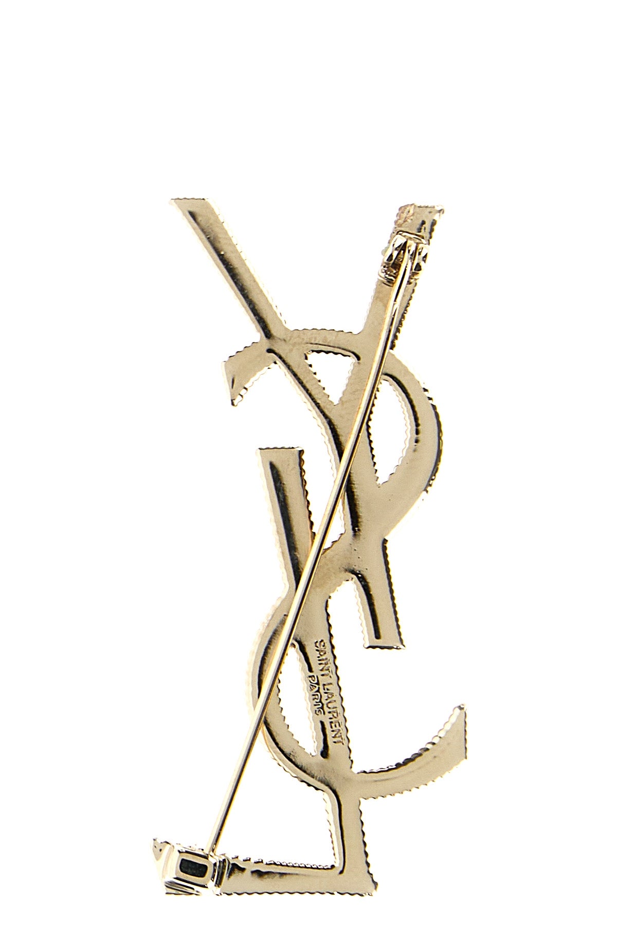 gold metal cassandre brooch