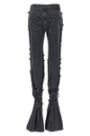 jeans in black cotton denim délavé