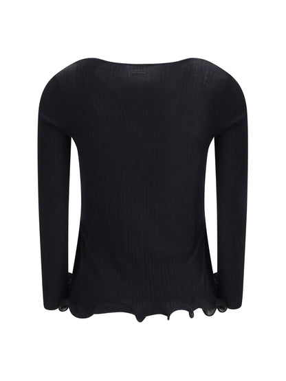FENDI L long-sleeved virgin wool top