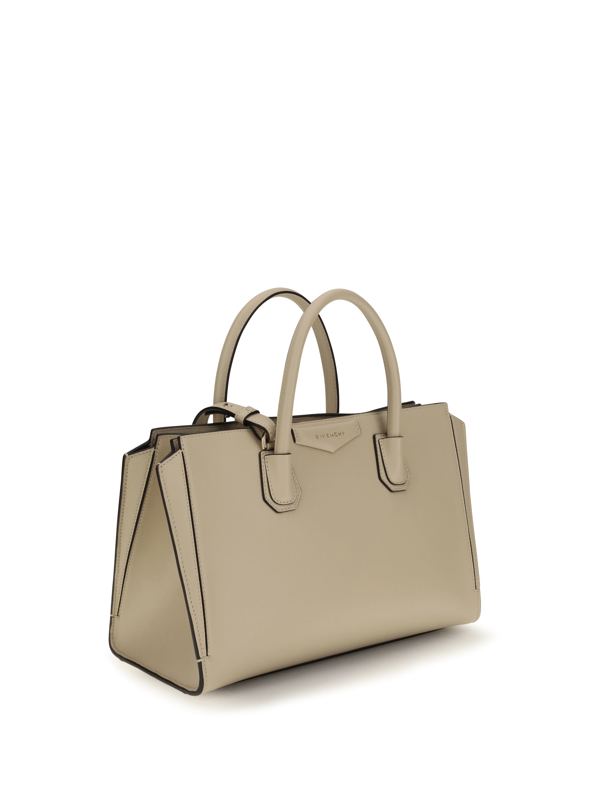 small antigona catchall glossy grained leather handbag