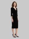 black velvet midi dress