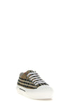 check-print cotton sneakers