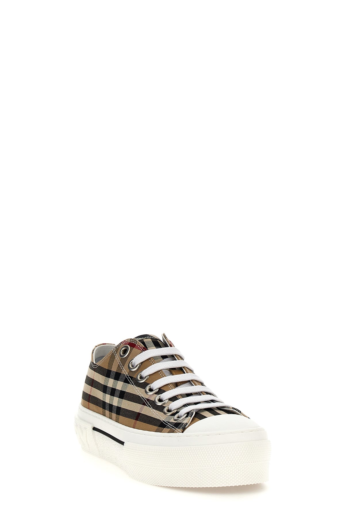 check print canvas sneakers