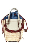 cuba lab x san pa habanera trek handbag in woven raffia and smooth leather